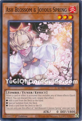 Yu-Gi-Oh Card: Ash Blossom & Joyous Spring