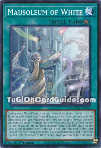 Yu-Gi-Oh Card: Mausoleum of White