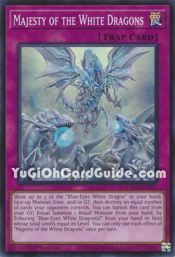 Yu-Gi-Oh Card: Majesty of the White Dragons