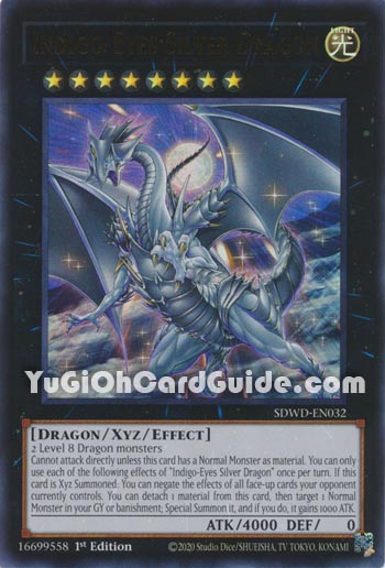 Yu-Gi-Oh Card: Indigo-Eyes Silver Dragon