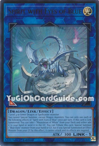 Yu-Gi-Oh Card: Spirit with Eyes of Blue