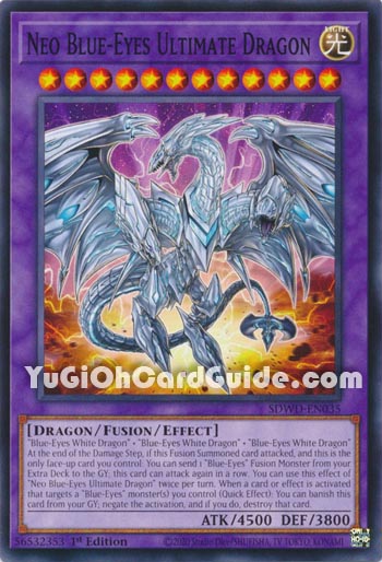 Yu-Gi-Oh Card: Neo Blue-Eyes Ultimate Dragon