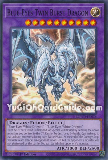 Yu-Gi-Oh Card: Blue-Eyes Twin Burst Dragon