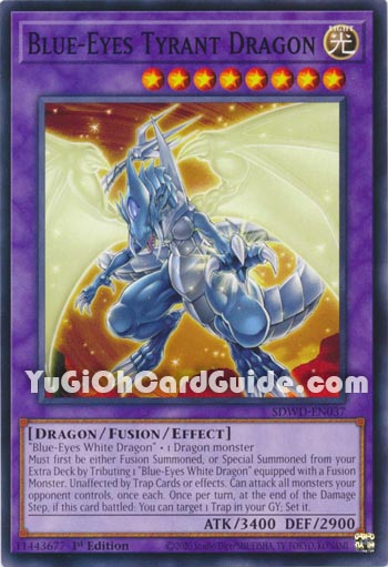 Yu-Gi-Oh Card: Blue-Eyes Tyrant Dragon