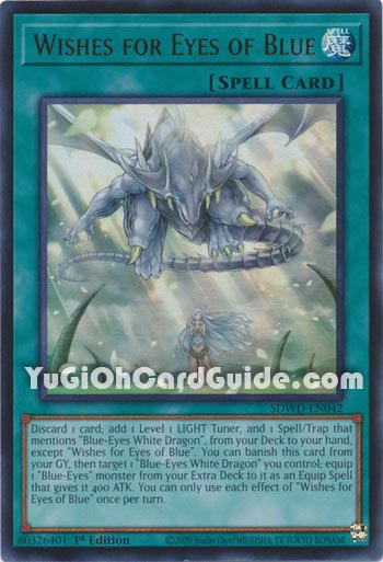 Yu-Gi-Oh Card: Wishes for Eyes of Blue