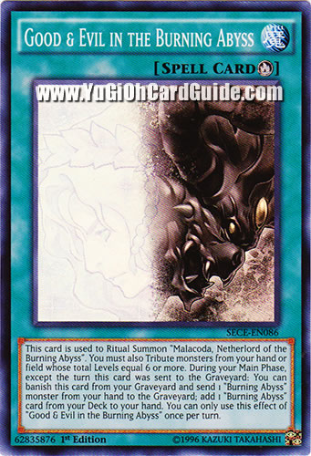 Yu-Gi-Oh Card: Good & Evil in the Burning Abyss