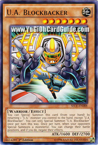 Yu-Gi-Oh Card: U.A. Blockbacker