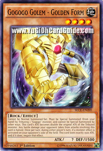 Yu-Gi-Oh Card: Gogogo Golem - Golden Form