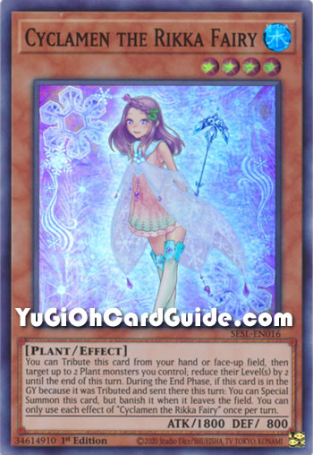 Yu-Gi-Oh Card: Cyclamen the Rikka Fairy