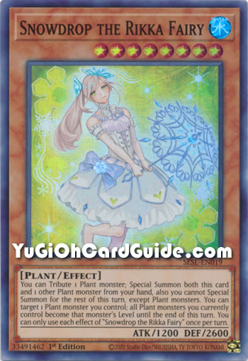 Yu-Gi-Oh Card: Snowdrop the Rikka Fairy