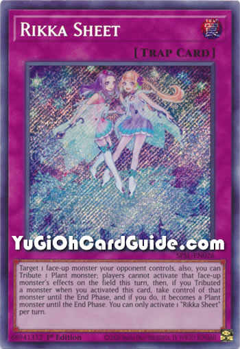 Yu-Gi-Oh Card: Rikka Sheet