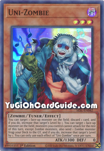 Yu-Gi-Oh Card: Uni-Zombie