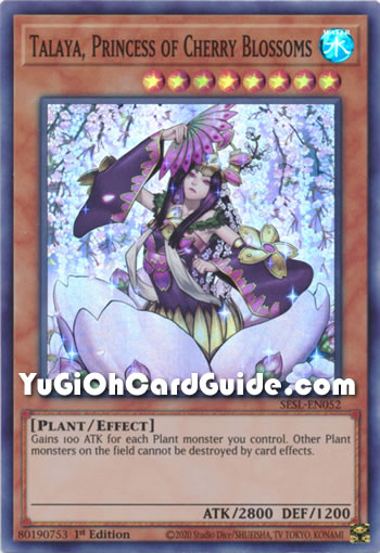 Yu-Gi-Oh Card: Talaya, Princess of Cherry Blossoms