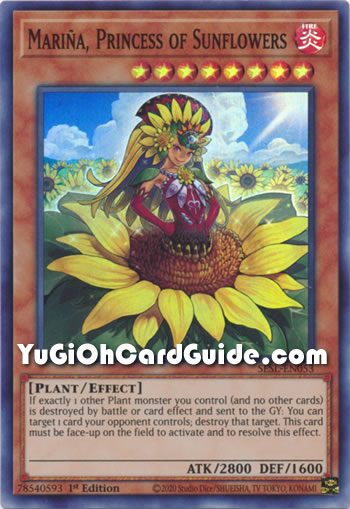 Yu-Gi-Oh Card: Marina, Princess of Sunflowers