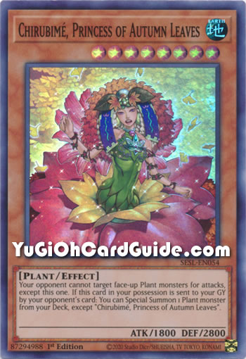 Yu-Gi-Oh Card: Chirubime, Princess of Autumn Leaves