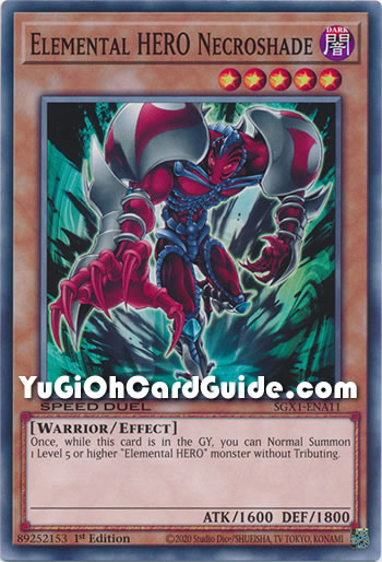 Yu-Gi-Oh Card: Elemental HERO Necroshade