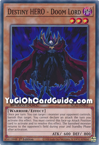 Yu-Gi-Oh Card: Destiny HERO - Doom Lord
