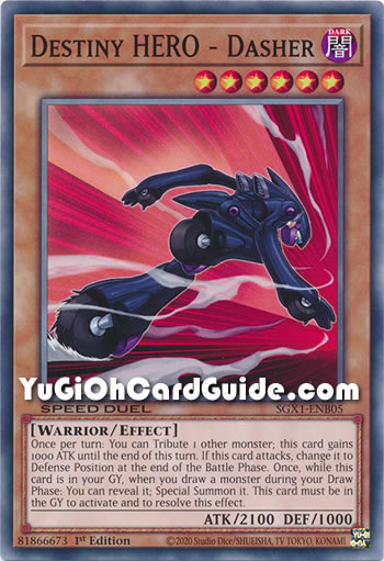 Yu-Gi-Oh Card: Destiny HERO - Dasher
