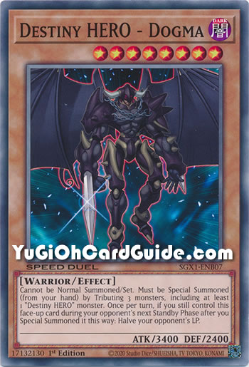 Yu-Gi-Oh Card: Destiny HERO - Dogma