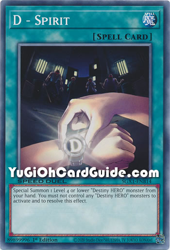Yu-Gi-Oh Card: D - Spirit