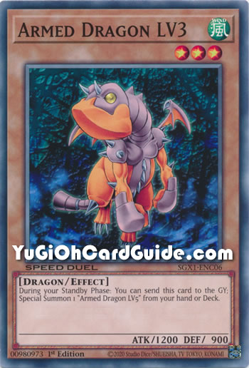 Yu-Gi-Oh Card: Armed Dragon LV3