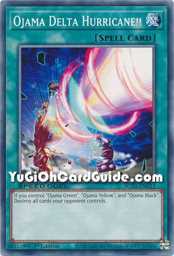 Yu-Gi-Oh Card: Ojama Delta Hurricane!!