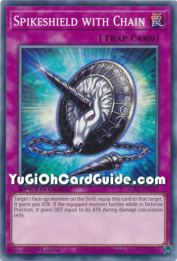 Yu-Gi-Oh Card: Spikeshield with Chain