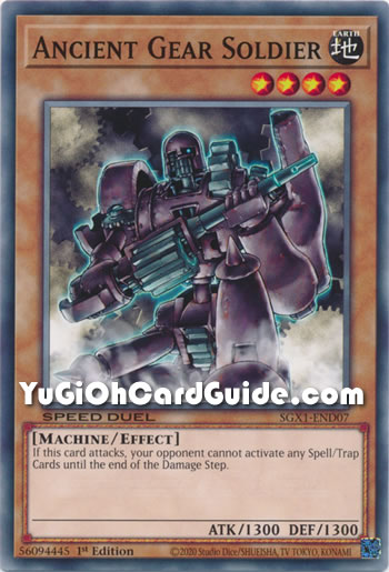 Yu-Gi-Oh Card: Ancient Gear Soldier