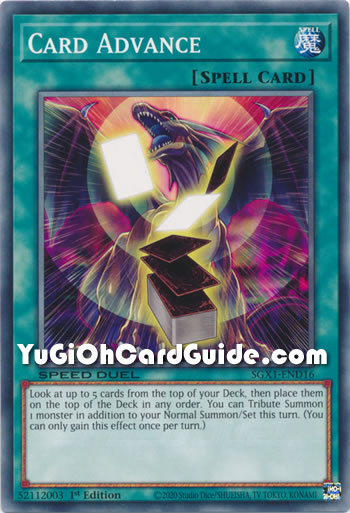 Yu-Gi-Oh Card: Card Advance