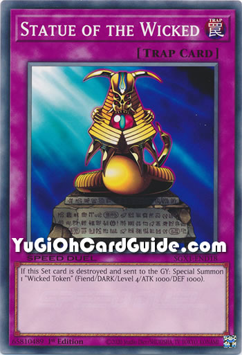 Yu-Gi-Oh Card: Statue of the Wicked