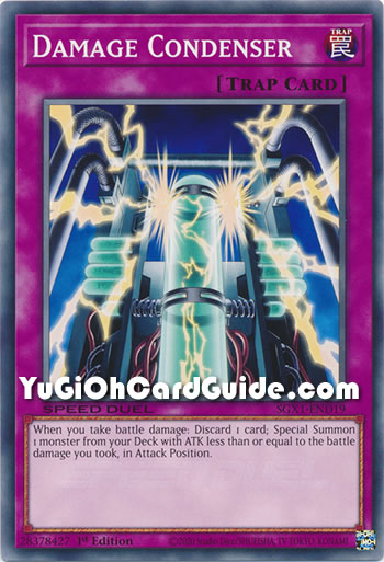 Yu-Gi-Oh Card: Damage Condenser