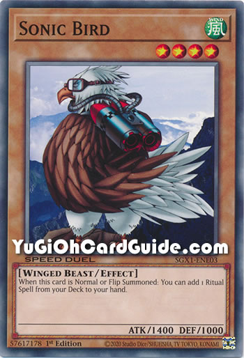 Yu-Gi-Oh Card: Sonic Bird