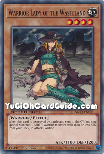 Yu-Gi-Oh Card: Warrior Lady of the Wasteland