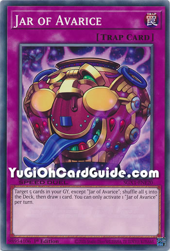 Yu-Gi-Oh Card: Jar of Avarice