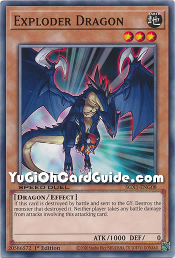 Yu-Gi-Oh Card: Exploder Dragon