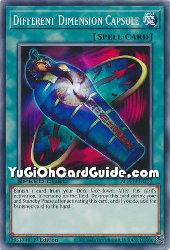 Yu-Gi-Oh Card: Different Dimension Capsule
