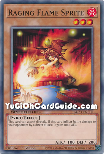 Yu-Gi-Oh Card: Raging Flame Sprite
