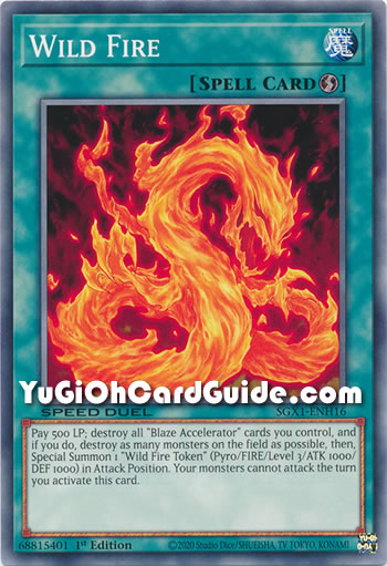 Yu-Gi-Oh Card: Wild Fire