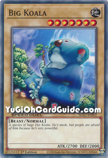 Yu-Gi-Oh Card: Big Koala