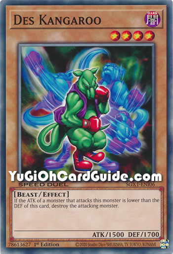 Yu-Gi-Oh Card: Des Kangaroo