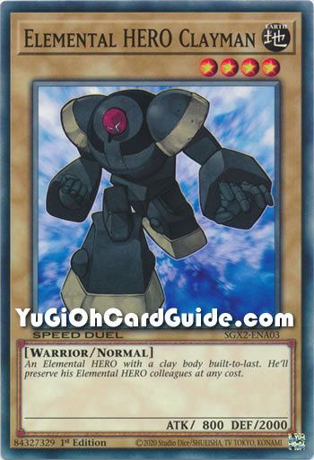 Yu-Gi-Oh Card: Elemental HERO Clayman