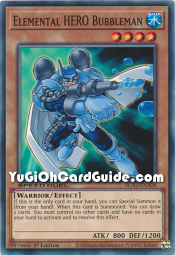 Yu-Gi-Oh Card: Elemental HERO Bubbleman