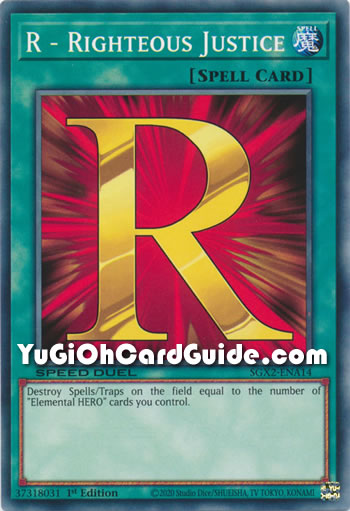 Yu-Gi-Oh Card: R - Righteous Justice