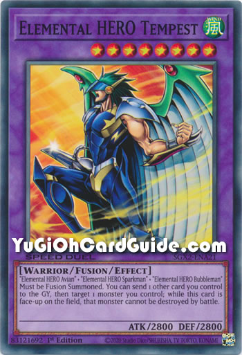 Yu-Gi-Oh Card: Elemental HERO Tempest