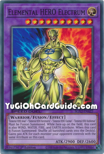 Yu-Gi-Oh Card: Elemental HERO Electrum