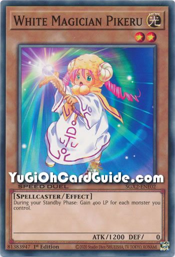 Yu-Gi-Oh Card: White Magician Pikeru