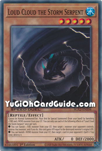Yu-Gi-Oh Card: Loud Cloud the Storm Serpent