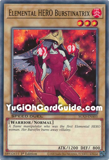 Yu-Gi-Oh Card: Elemental HERO Burstinatrix
