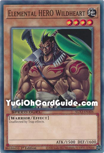Yu-Gi-Oh Card: Elemental HERO Wildheart