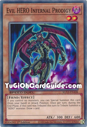 Yu-Gi-Oh Card: Evil HERO Infernal Prodigy